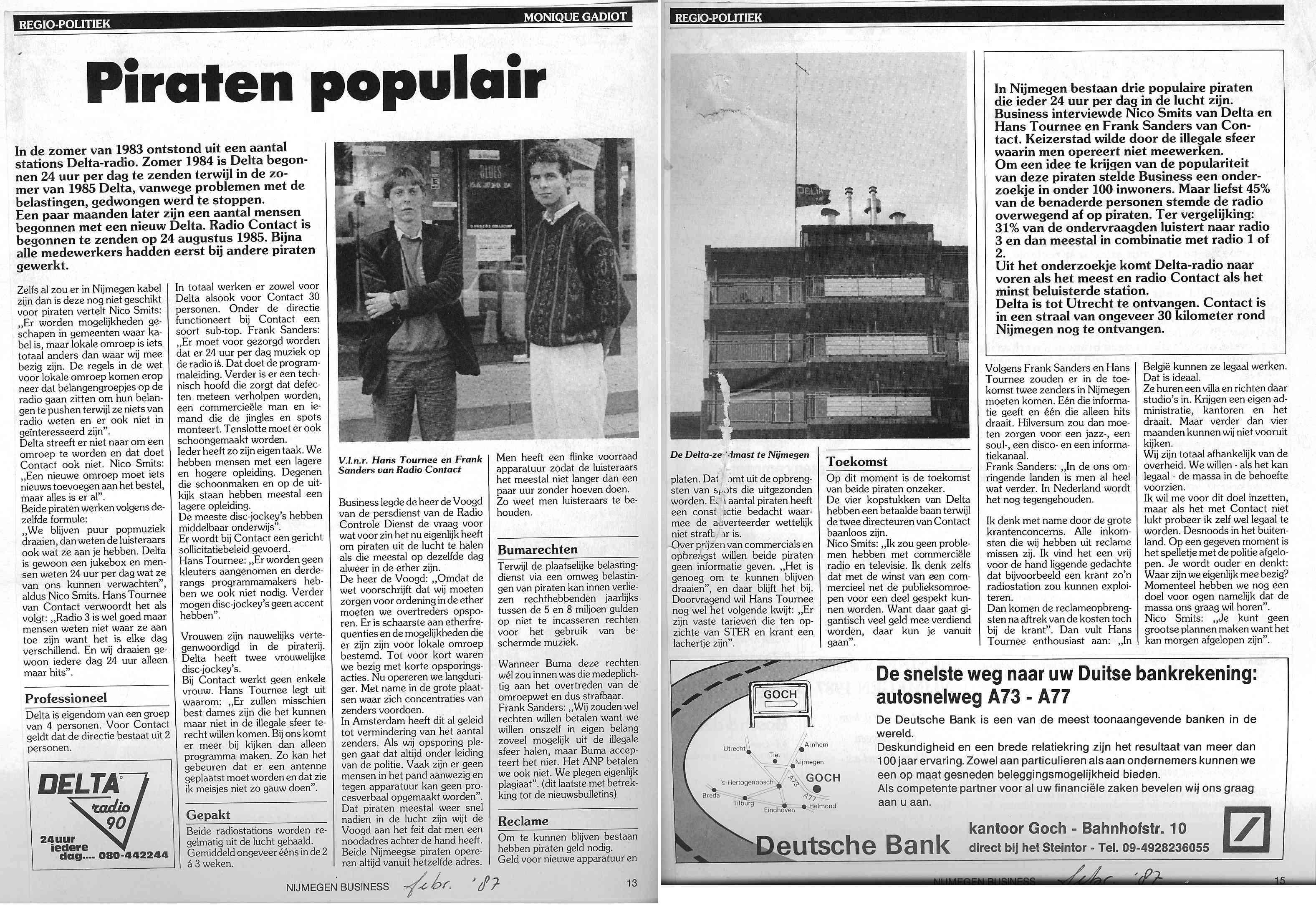 Interview Contact Business 1987